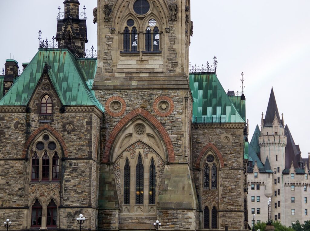 Stone academic architecture in Ottawa, Ontario