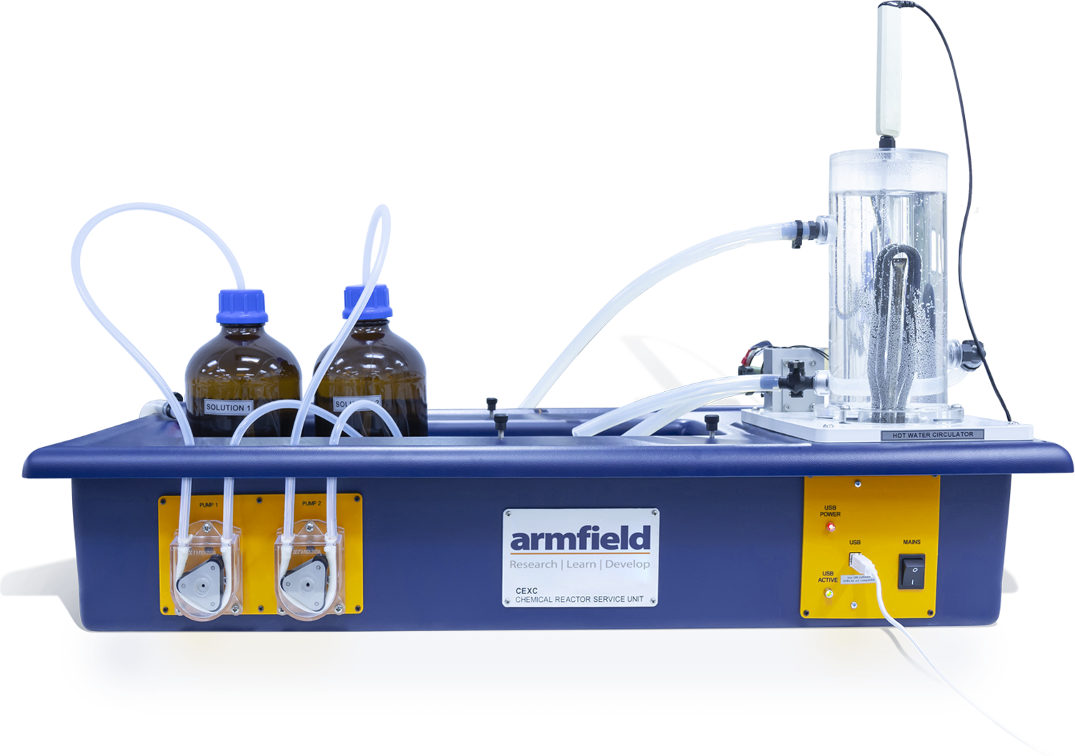 Armfield CEXC computer-controlled chemical reactors teaching service unit, benchtop base unit